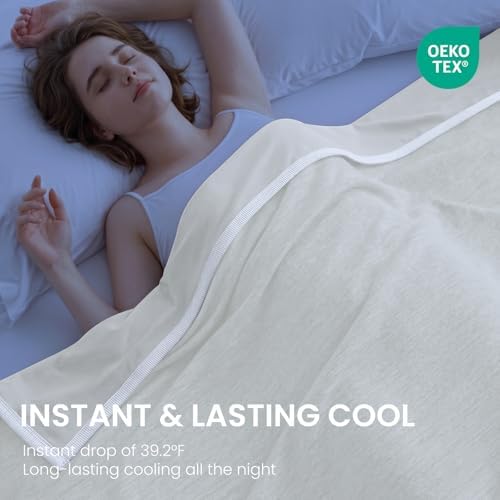 Topcee Cooling Blanket Queen Size 90"x90" for Hot Sleepers Summer Blanket