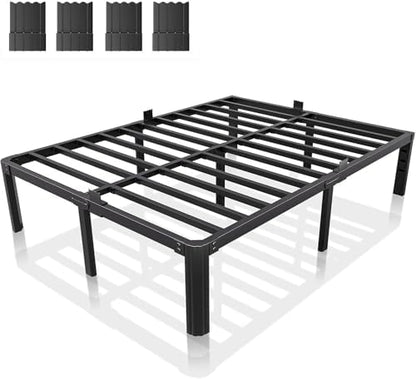 Queen Metal Bed Frame 14 Inch, Heavy Duty Platform, No Box Spring Needed