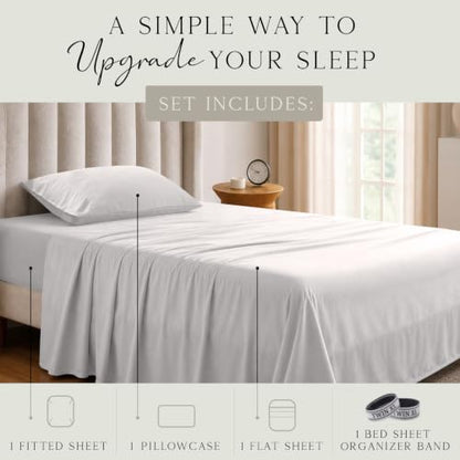 KARISSA MAE Luxury Bamboo Viscose Twin XL Size Sheet Set
