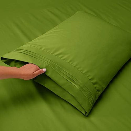 Nestl Full XL Sheet Set - Bed Sheets - Calla Green - 4-Piece Deep Pocket