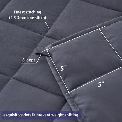 yescool Weighted Blanket for Adults 20lbs Queen Size, 60" x 80", Grey