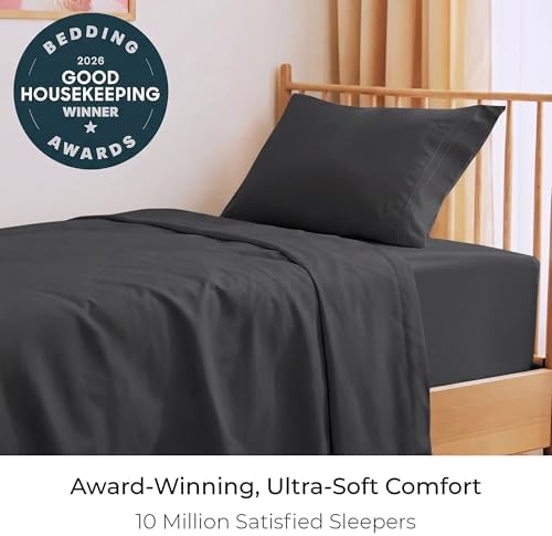 Mellanni Iconic 3-Piece, Ultra Soft Sheet Set (Twin, Black)