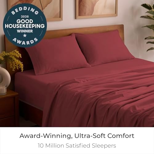 Mellanni Iconic 4-Piece, Ultra Soft Sheet Set (Full, Brick Red)