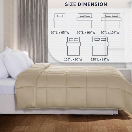 NEXHOME PRO Viscose from Bamboo Comforter Queen Cooling Lightweight Duvet Insert, Organic Natural Summer Bedding Blanket for Hot Sleepers,8 Corner Tabs 90" L x90 W