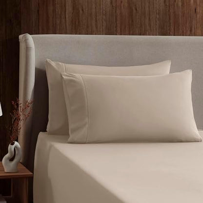 Nestl California King Sheet Set - Bed Sheets - Beige - 4-Piece Deep Pocket