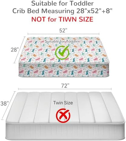 Mooreeke Toddler Bedding Sets for Girls,4 Pieces Floral Cat Printed
