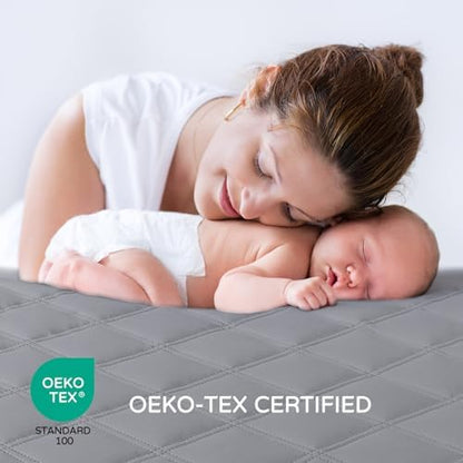 Yoofoss Waterproof Crib Mattress Protector Sheets Fitted 2 Pack 52''x28''