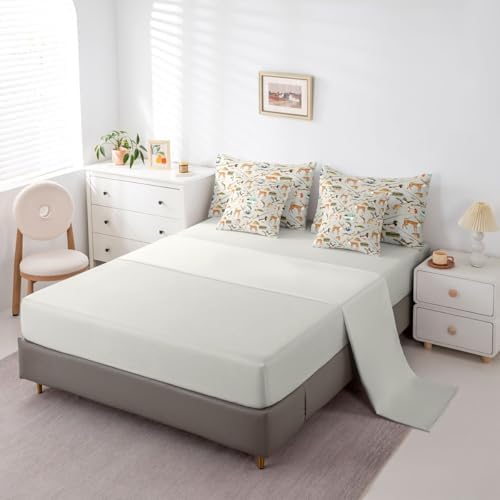 Erosebridal Hunting and Fishing 7 Piece Bed in A Bag Twin Mallard Duck Deer Hunting Comforter Set Bass Fish Camper Car Bedding Sets for Kids Boys Girls Rustic Cabin Wild Gray Sheet Set with Comforter