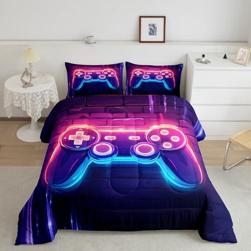 Feelyou Kids Boys Gamer Comforter Set Queen Size