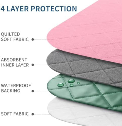 Bed Pads Washable Waterproof 2 Pack for Incontinence