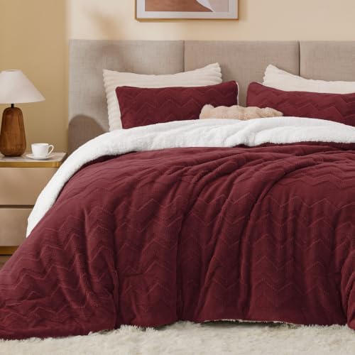 BEDELITE Fluffy Sherpa Twin Comforter Set,Caramel