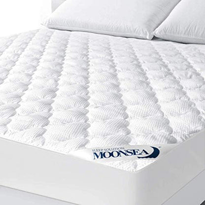 Short Queen Mattress Topper Thick Quilted Mattress Pad Cover RV Queen