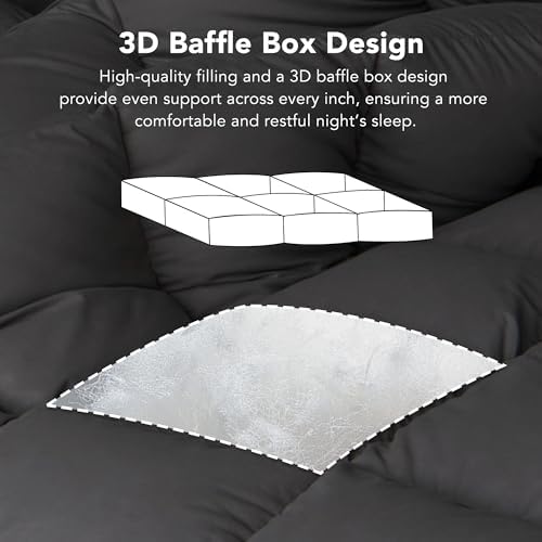 Hotel Collection Oversized King Size Duvet Insert,Down Fiber Comforter