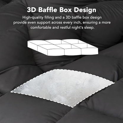 Hotel Collection Oversized King Size Duvet Insert,Down Fiber Comforter