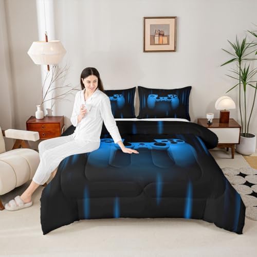 Feelyou Boys Gamer Comforter Set Twin Size for Boys Kids