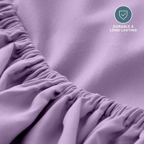 Bare Home Full Fitted Sheet - 1800 Ultra-Soft (Full, Lavender)