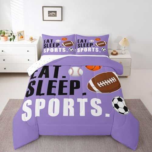 Feelyou Sports Comforter Set Toddler Size for Kids Boys Girls