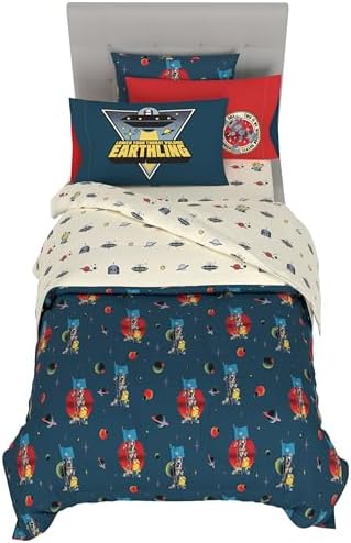 Minions and Monsters Movie Kids Bedding Set, Twin Size 5 Piece Comforter and Sheet Set with Sham, (Officially Licensed Product) by Franco
