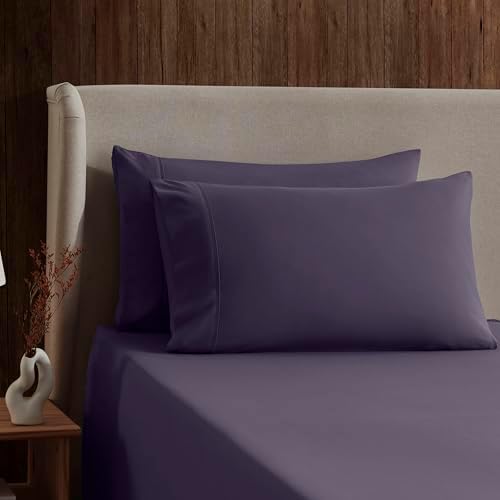 Nestl Twin XL Sheet Set - Bed Sheets - Purple - 3-Piece Deep Pocket