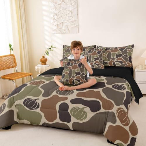 Erosebridal Pumpkin Autumn Harvest 7 Piece Bedding Set Full