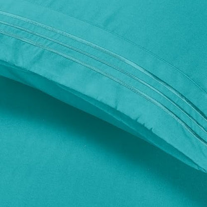 Elegant Comfort Luxury 4-Piece Bed Sheet Set - Luxury Bedding 1500 Premium Hotel Quality Microfiber, Wrinkle Resistant Cool & Breathable, Easy Elastic Fitted, Full, Teal