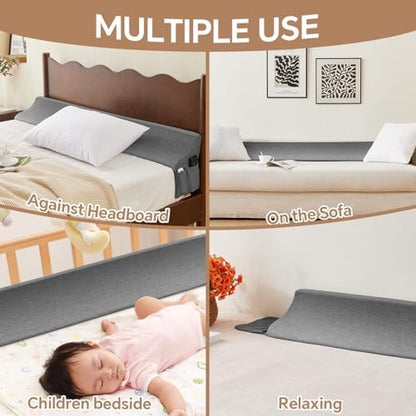 EUHAMS King Bed Wedge Pillow for Headboard, Mattress Gap Filler 0-7 Inches