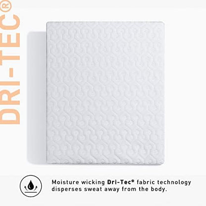 Bedgear Dri-Tec Waterproof Mattress Protector– Cooling Moisture-Wicking Mattress Cover | Breathable Noiseless Mattress Pad with Deep Pocket Fit up to 18" | Adjustable Base & Machine Washable - Queen
