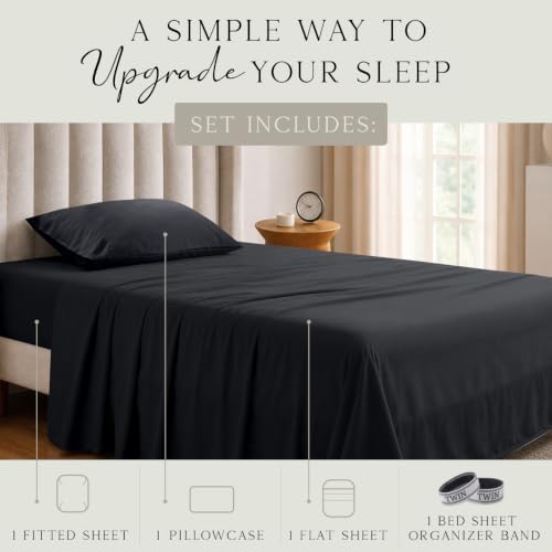 KARISSA MAE Luxury Bamboo Viscose Twin Size Sheet Set