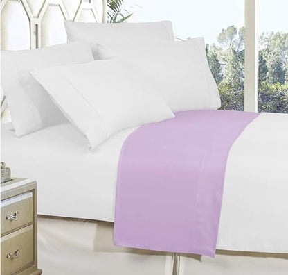 Elegant Comfort Premium Hotel Quality 1-Piece Flat Sheet, Luxury and Softest 1500 Premium Hotel Quality Microfiber Bedding Flat Sheet, Wrinkle-Free, Stain-Resistant, King, Lilac