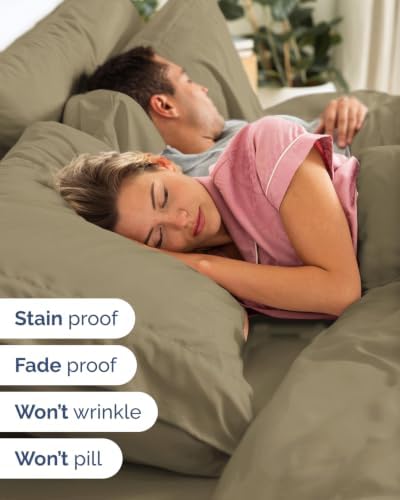Extra Deep Flex Top Split Head King Sheet Set - 6pc Cooling Sheets - Khaki