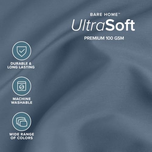 Bare Home Sheet Set - 1800 Ultra-Soft (Split Head Flex King, Bering Sea)