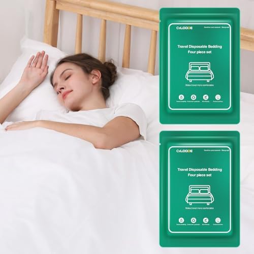2 Pack Disposable Bed Sheet for Travel Disposable Sheet for Hotel