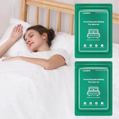 2 Pack Disposable Bed Sheet for Travel Disposable Sheet for Hotel