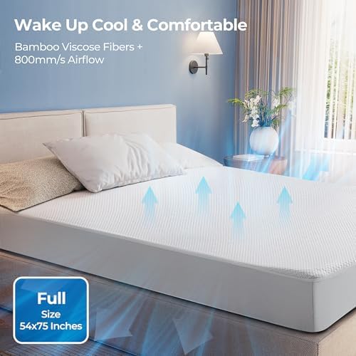 TASTELIFE Full Waterproof Mattress Protector, Bamboo Viscose, 54x75 Inches