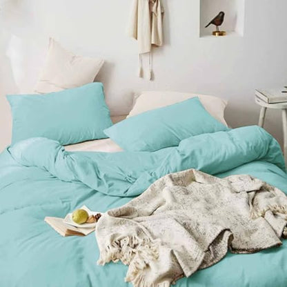 Queen Size Comforter Set 3 Piece, Turquoise, 90x90 inch