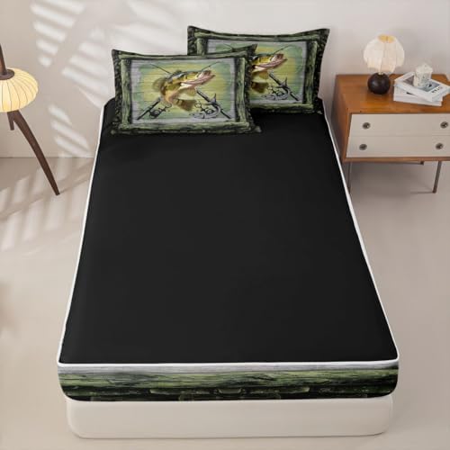Feelyou Fishing Hunting Pike Comforter Set Queen Size Girls Boys