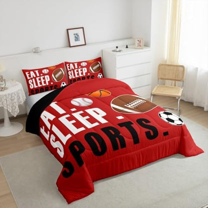 Feelyou Sports Comforter Set Full Size for Kids Boys Girls