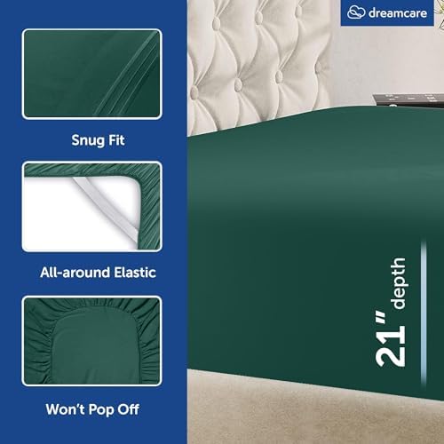 DREAMCARE California King Sheet Sets - 6 pcs Breathable Cooling Sheets