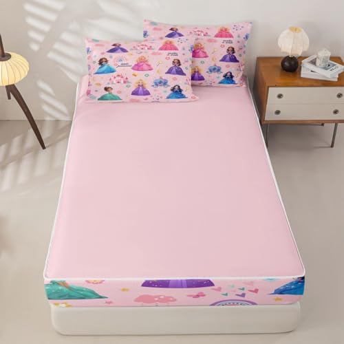 Feelyou Magical Princess Castle Comforter Set Twin Size Kids Bed in a Bag