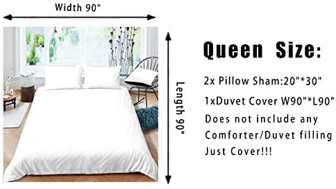 Feelyou Cherry Blossoms Duvet Cover Queen Size Boys Girls Teens