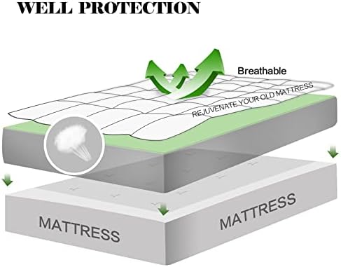 EASELAND California King Mattress Pad Pillow Top Mattress Topper Cotton Top