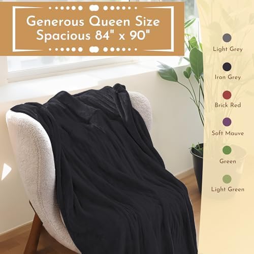 Electric Heated Blanket 84"x90" Queen Size, Dark Grey