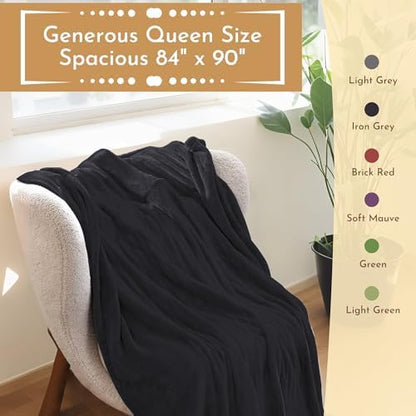 Electric Heated Blanket 84"x90" Queen Size, Dark Grey