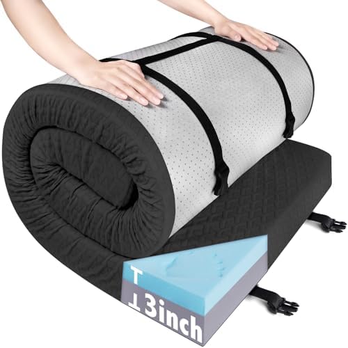 Memory Foam Camping Pad 3 Inch Thick, Soft Sleeping Pad, Pad Only