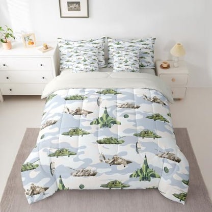 Feelyou Army Military 7 Piece Bedding Set for Kids