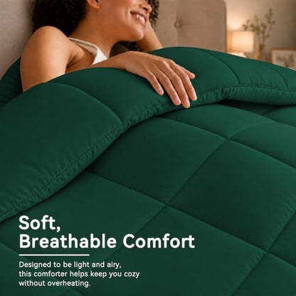Anluoer Queen Comforter Set 7 Piece, Soft Bed in a Bag Queen Bedding Sets