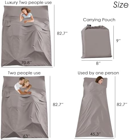 Sleeping Bag Liner, Camping Travel Home Bed Sheet Compact Sacks