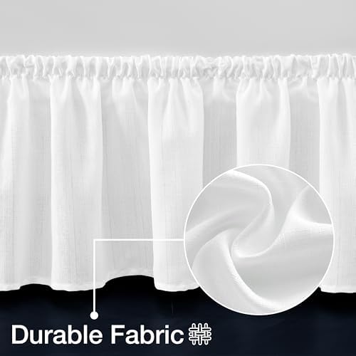 Casual Living Cal King Bed Skirt, Ruffled Wrap-Around, 15" Drop, White