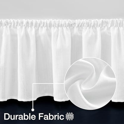 Casual Living Full XL Bed Skirt, Ruffled Wrap-Around, 15" Drop, White
