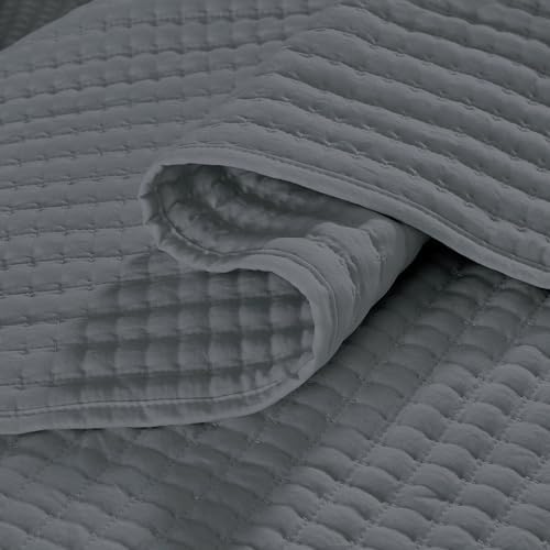 King Size Quilt-Lightweight Bedspreads Grey King Quilt Bedding Set